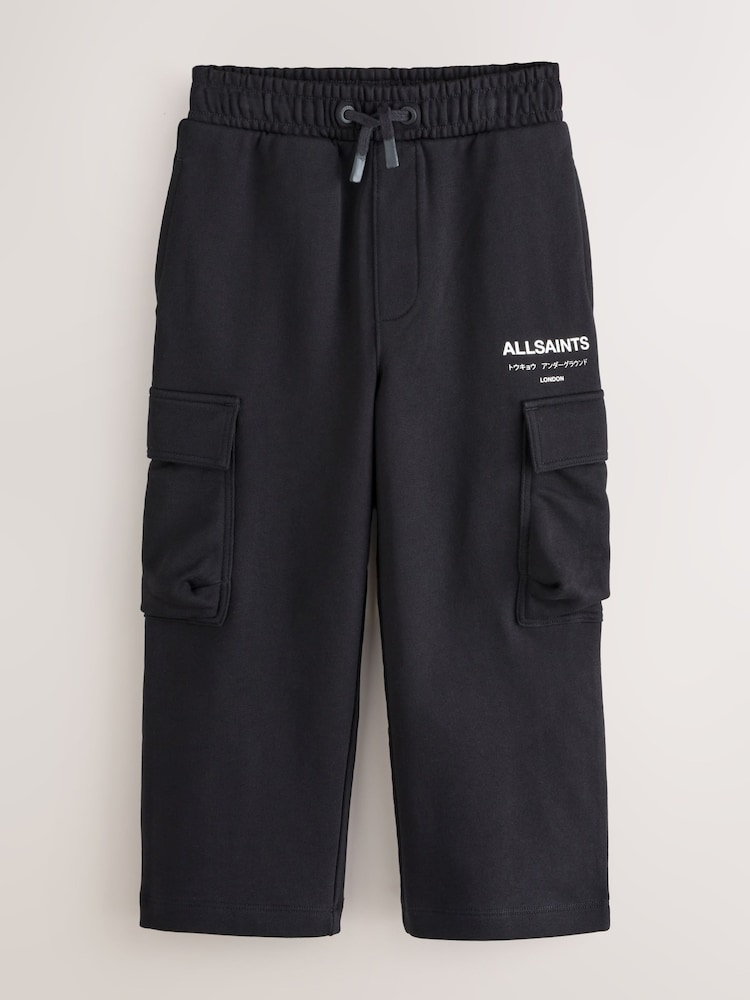 smALLSAINTS Black Underground Wide Leg Cargo Sweatpants - Image 1 of 5