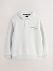 smALLSAINTS Light Grey Underground Oversized Sweat Polo Shirt - Image 1 of 4