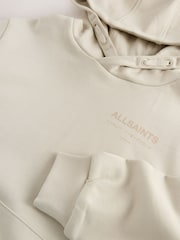 smALLSAINTS Beige Oversized Underground Pullover Hoodie - Image 10 of 12