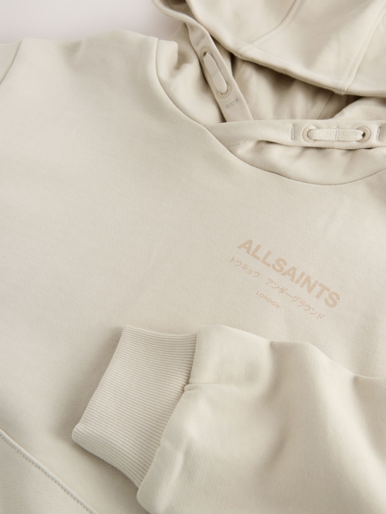 smALLSAINTS Beige Oversized Underground Pullover Hoodie - Image 10 of 10