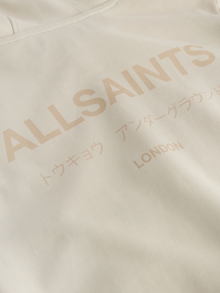 smALLSAINTS Beige Oversized Underground Pullover Hoodie - Image 12 of 12