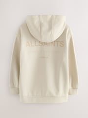 smALLSAINTS Beige Oversized Underground Pullover Hoodie - Image 8 of 12