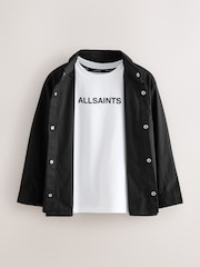 smALLSAINTS Black/White Underground Shacket and T-Shirt Set - Image 8 of 13