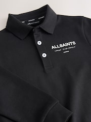 smALLSAINTS Black Underground Oversized Sweat Polo Shirt - Image 4 of 7