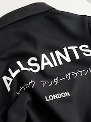 smALLSAINTS Black Underground Oversized Sweat Polo Shirt - Image 6 of 7