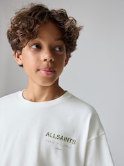 smALLSAINTS White/Camo Oversized Underground Crew Cotton T-Shirt - Image 3 of 10