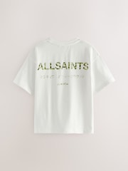 smALLSAINTS White/Camo Oversized Underground Crew Cotton T-Shirt - Image 6 of 10