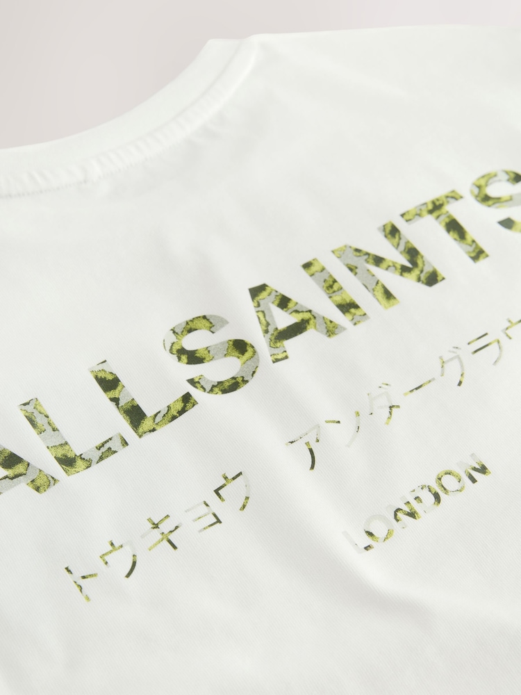 smALLSAINTS White/Camo Oversized Underground Crew Cotton T-Shirt - Image 8 of 8