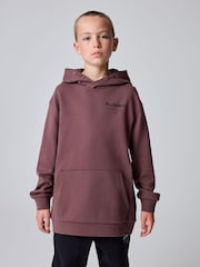smALLSAINTS Chestnut Brown Oversized Underground Pullover Hoodie - Image 1 of 10