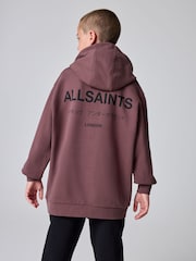 smALLSAINTS Chestnut Brown Oversized Underground Pullover Hoodie - Image 2 of 10