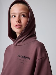 smALLSAINTS Chestnut Brown Oversized Underground Pullover Hoodie - Image 3 of 10