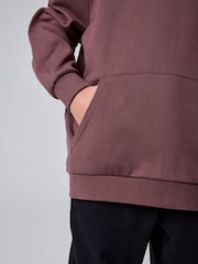 smALLSAINTS Chestnut Brown Oversized Underground Pullover Hoodie - Image 5 of 10