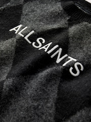 smALLSAINTS Black/Grey Joker Oversized Argyle Jumper - Image 7 of 8