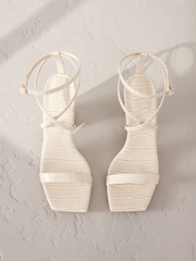 Bone Signature Premium Leather Strappy Block Heeled Sandals - Image 1 of 12