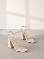 Bone Signature Premium Leather Strappy Block Heeled Sandals - Image 5 of 12