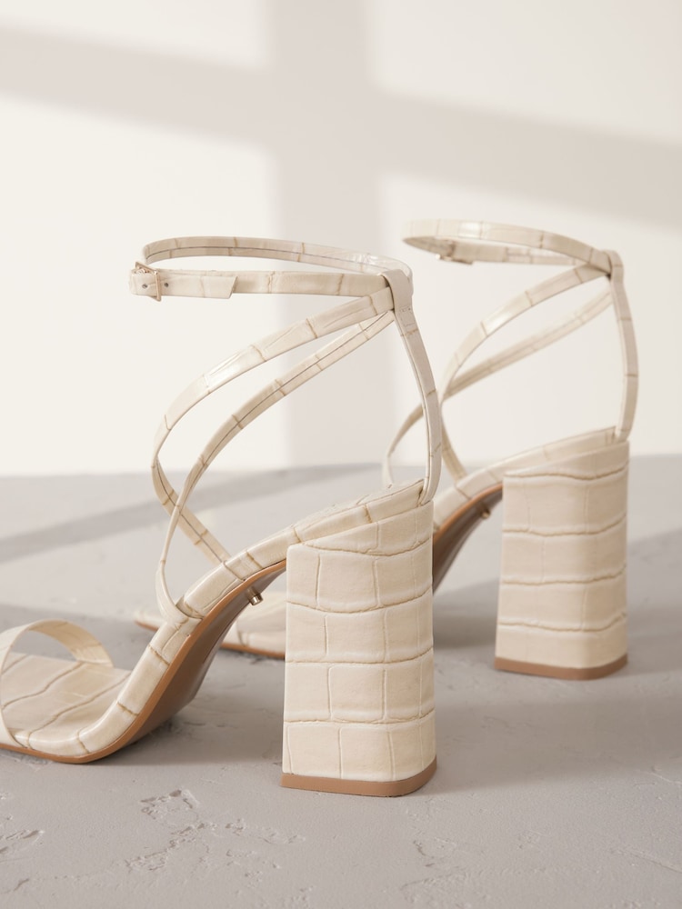 Bone Signature Premium Leather Strappy Block Heeled Sandals - Image 7 of 12