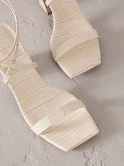 Bone Signature Premium Leather Strappy Block Heeled Sandals - Image 8 of 12