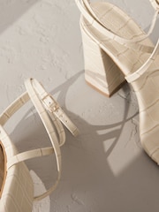 Bone Signature Premium Leather Strappy Block Heeled Sandals - Image 9 of 12