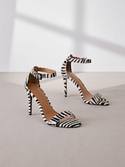 Zebra Signature Premium Leather High Round Toe Simple Sandals - Image 2 of 8