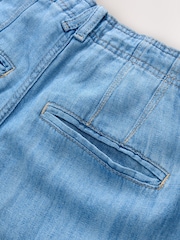 Mid Blue Utility Lightweight Rope Waist Denim Crops Jeans - Image 7 of 7