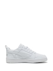 Puma White Chrome Rebound V6 Low Nubuck Sneakers - Image 1 of 6