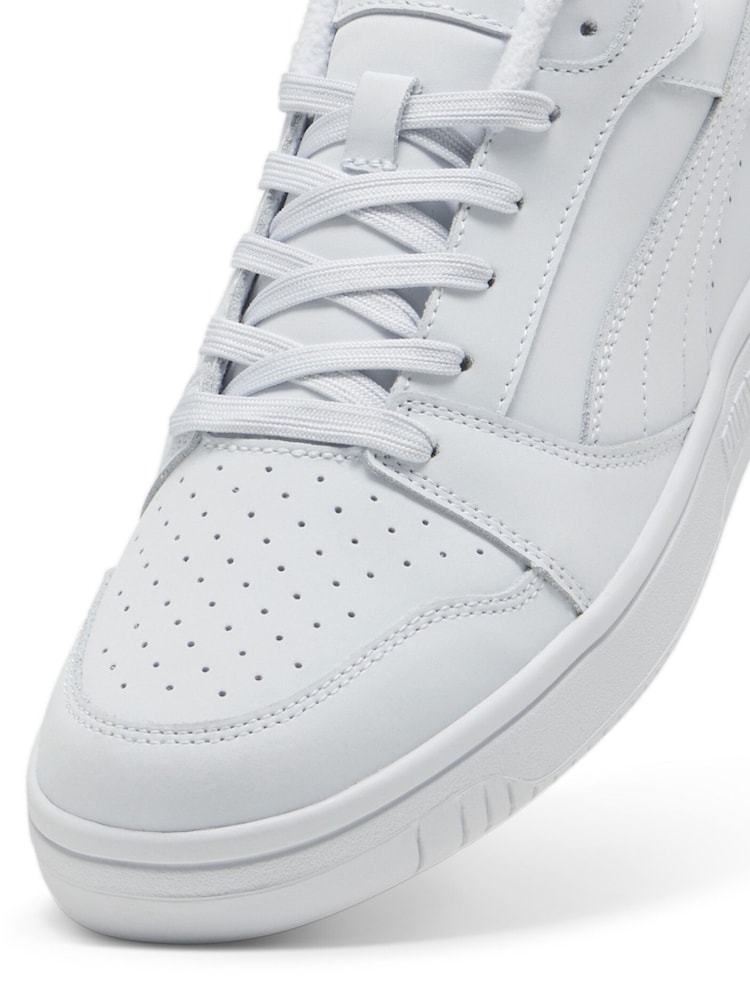 Puma White Chrome Rebound V6 Low Nubuck Sneakers - Image 6 of 6