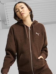 Puma Brown Womens HER Full-Zip Hoodie - Image 1 of 5