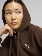 Puma Brown Womens HER Full-Zip Hoodie - Image 4 of 5