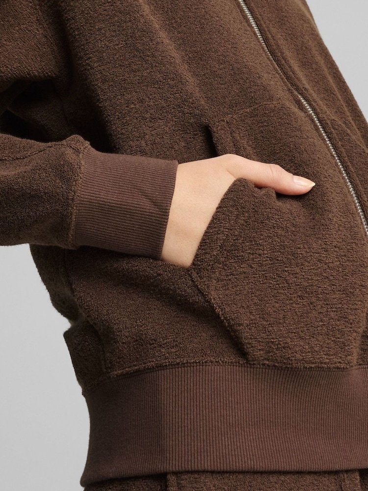 Puma Brown Womens HER Full-Zip Hoodie - Image 5 of 5
