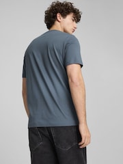Puma Grey Mens Essentials Logo 100% Cotton T-Shirt - Image 2 of 5