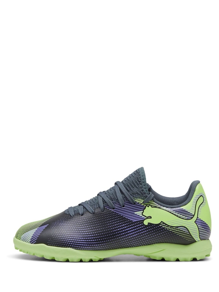 Puma Grey Youth Boys FUTURE 7 PLAY TT Football Boots - Image 2 of 6