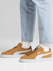 Puma Brown Suede Classic Sneakers - Image 1 of 6