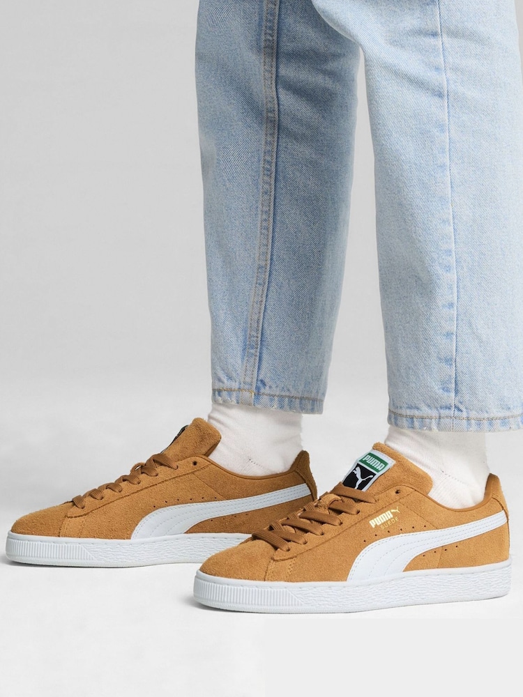 Puma Brown Suede Classic Sneakers - Image 1 of 6