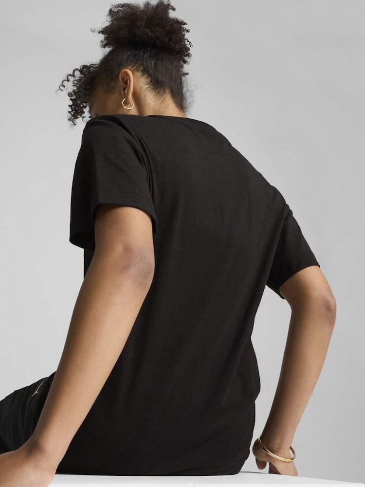 Puma Black Womens Her Graphic T-Shirt - Image 2 of 5