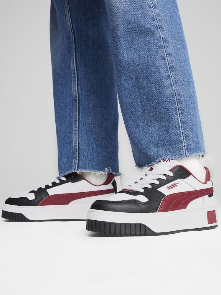 Weiß/Rot - Puma Carina Damen Straßenturnschuhe - Bild 1 von 6