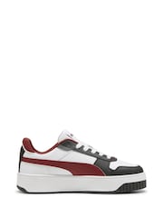 Weiß/Rot - Puma Carina Damen Straßenturnschuhe - Bild 3 von 6