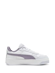 Puma White Chrome Womens Carina Street Trainers - Image 1 of 6