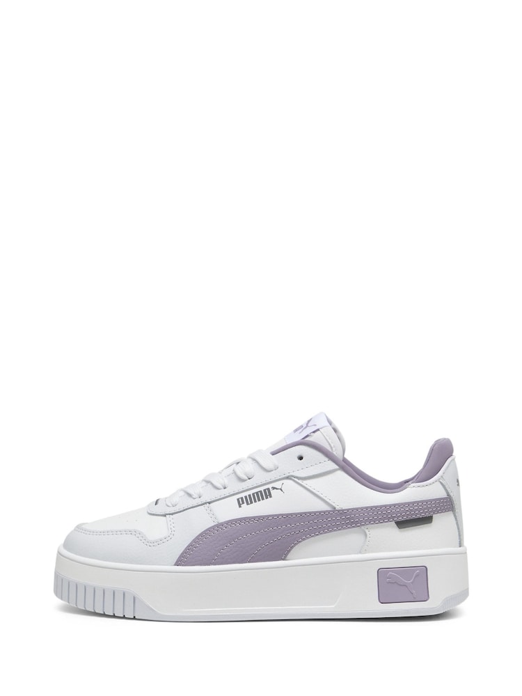 Puma White Chrome Womens Carina Street Trainers - Image 2 of 6
