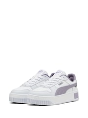 Puma White Chrome Womens Carina Street Trainers - Image 3 of 6
