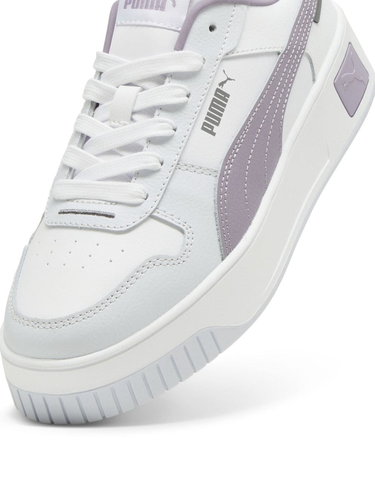 Puma White Chrome Womens Carina Street Trainers - Image 6 of 6