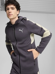 Puma Grey Chrome Mens Evostripe Full Zip Hoodie - Image 1 of 5