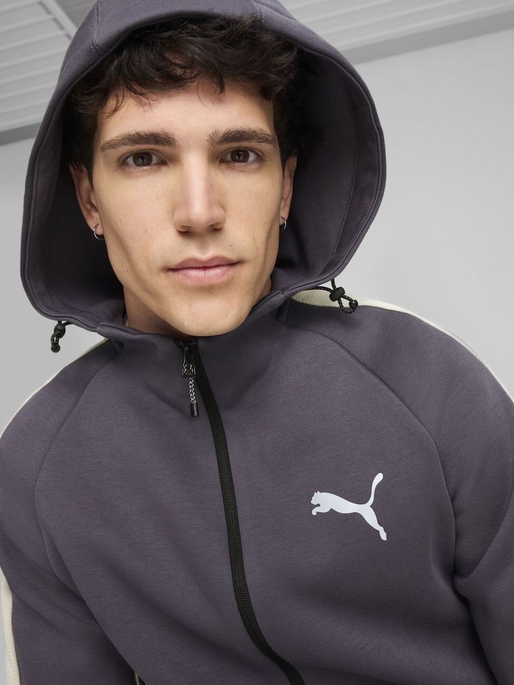 Puma Grey Chrome Mens Evostripe Full Zip Hoodie - Image 5 of 5