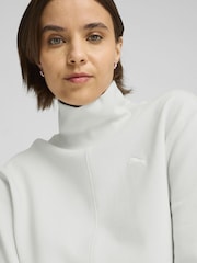 Puma Grey Womens Her High Neck Crew Top - Image 4 of 5