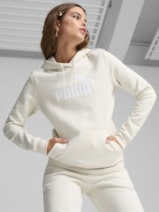 Puma Cream Womens Essentials Logo FL Hoodie - Image 1 of 5