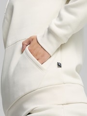 Puma Cream Womens Essentials Logo FL Hoodie - Image 5 of 5