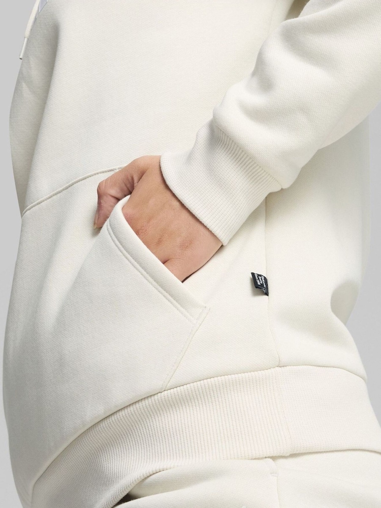 Puma Cream Womens Essentials Logo FL Hoodie - Image 5 of 5