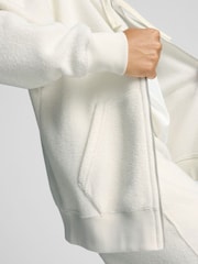 Puma Cream Womens HER Full-Zip Hoodie - Image 4 of 7
