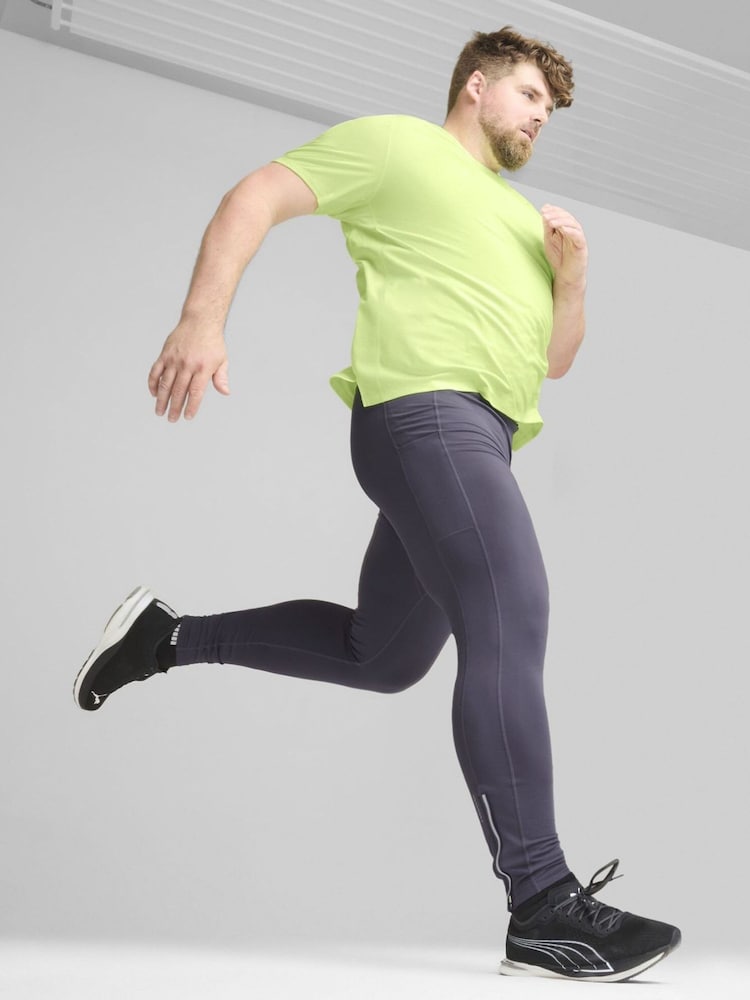 Puma Yellow Mens Run Favorite T-Shirt - Image 1 of 5 Puma Yellow Mens Run Favorite T-Shirt - Image 1 of 5