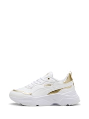 Белый - Женские кроссовки с принтом роз металлик Puma Cassia Dream - Изображение 2 из 6