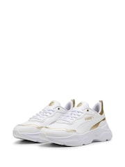 Белый - Женские кроссовки с принтом роз металлик Puma Cassia Dream - Изображение 3 из 6